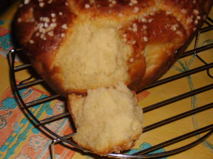 Mie de ma 1ere brioche au levain