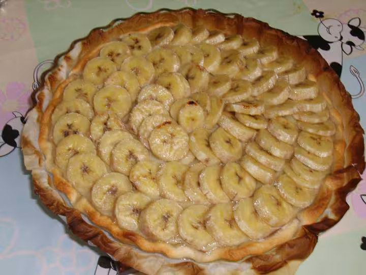 Tarte a la banane apres cuisson