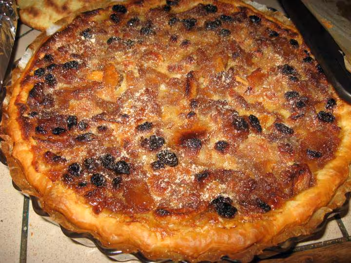 Tarte pommes raisins pour le gouter