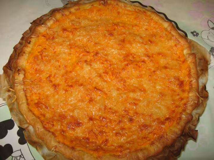 Tarte potiron lardons