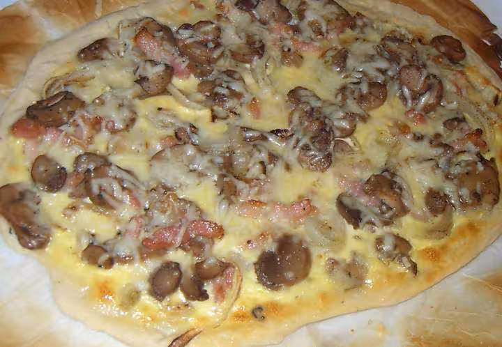 Mes toutes 1eres tarte flambee ou flamenkuch version forestiere