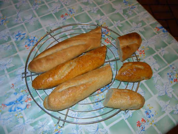 Photo d ensemble des 3 baguettes test 3eme fournee