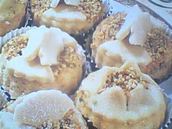 Gateau a la pate d amandes et aux pistache vue de pret