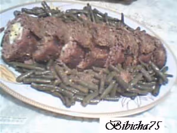 Roule de viande hachee farci