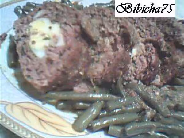 Roule de viande hachee farci zoom