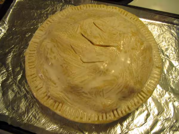 Tarte badigeonnee a la creme