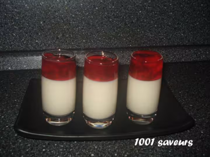 Panna cotta vanille framboises