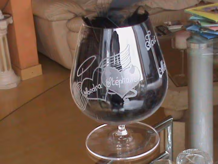 Menus gravees sur verre