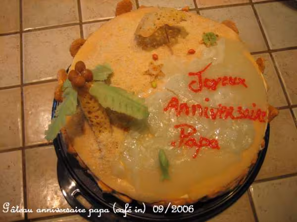 Gateau anniversaire papa cafe in