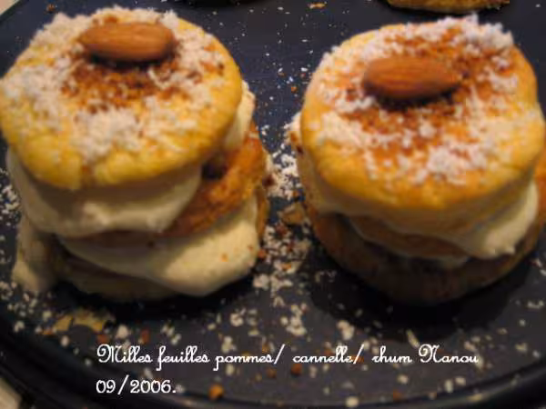 Milles feuilles pommes cannelle rhum miam miam