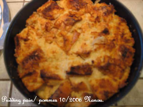 Pudding pain pommes super facile et bon