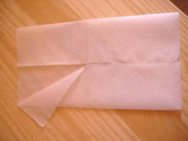 Etapes pliage serviette papillon