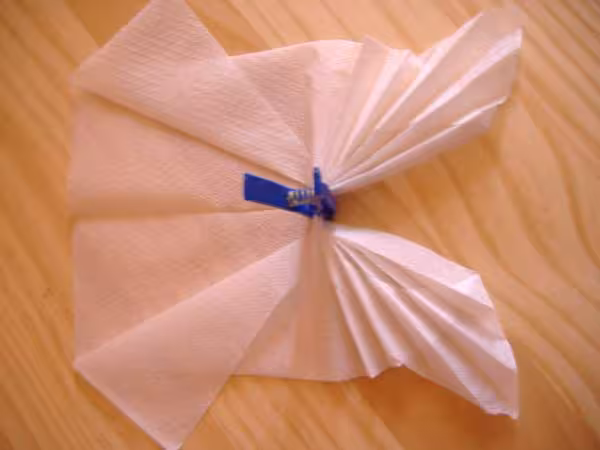 Etapes pliage serviette papillon