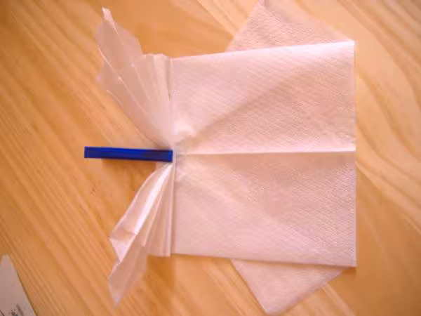 Etapes pliage serviette papillon