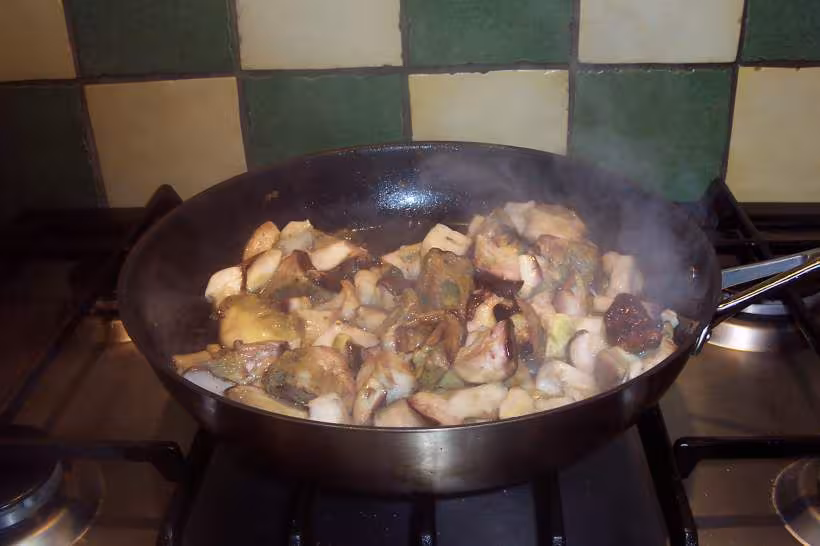 Billou et son papa partis aux champignons