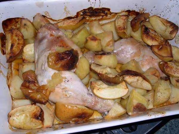 Poulet aux deux pommes ww