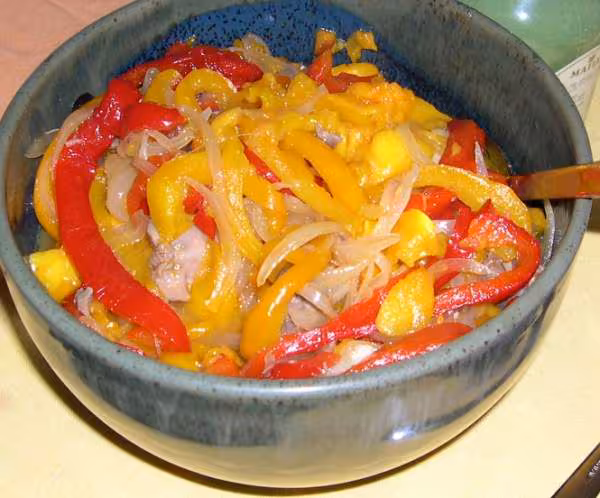 Poulet farci mangues et miel