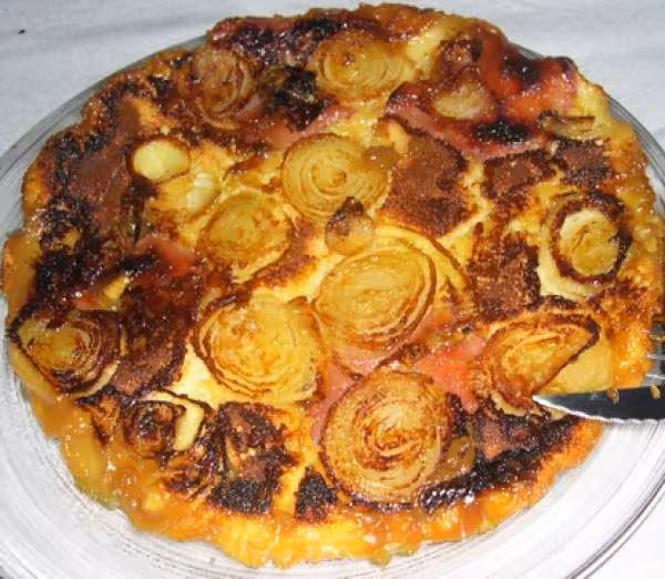 Tatin de chevre caramelisee miel moutarde