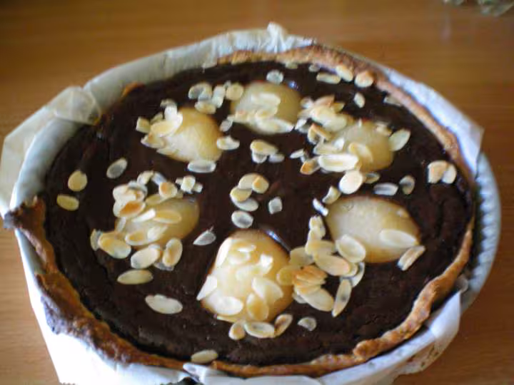 Tarte poire chocolat de ce jour