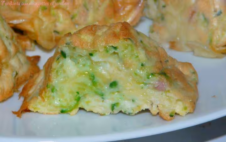 Fondants aux courgettes et jambon