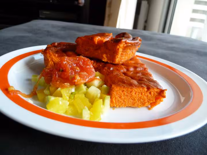 Carres mousseux de poivrons grilles tm