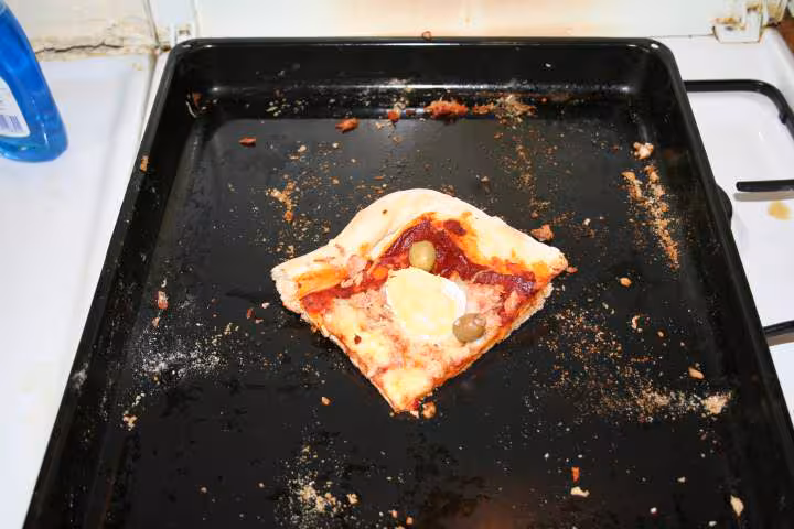 Pizza et ce qui reste