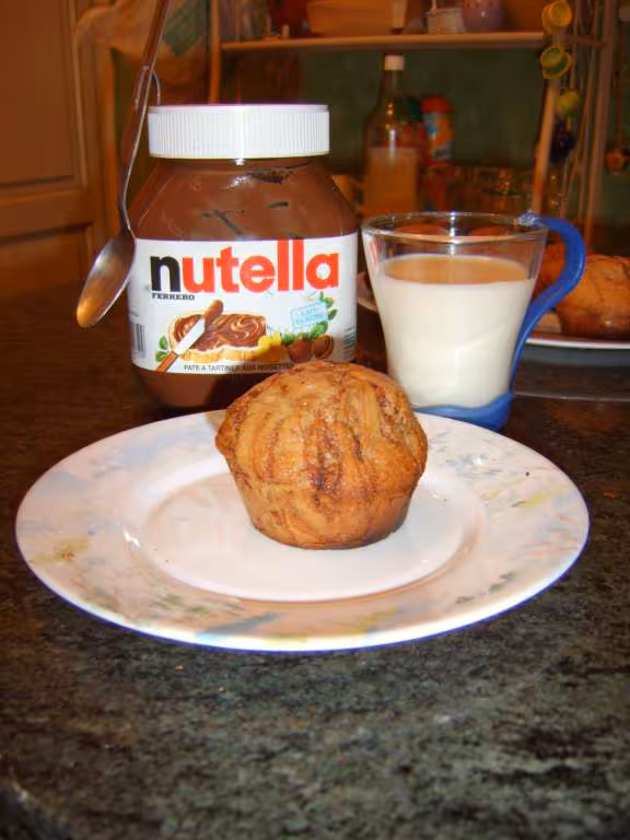 Muffins au chocolat et au nutella
