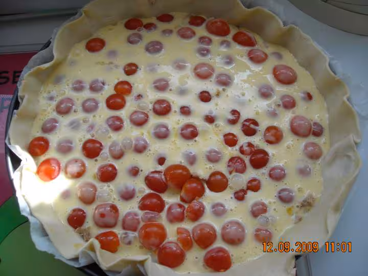 Tarte thon tomates cerises