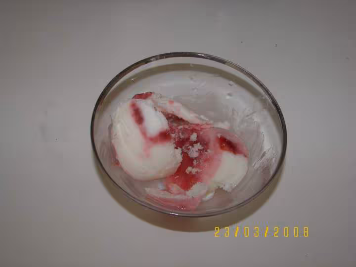 Glace from blanc citron fraise