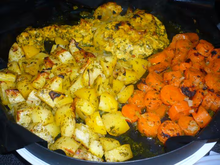 Poulets pdt carottes oignons