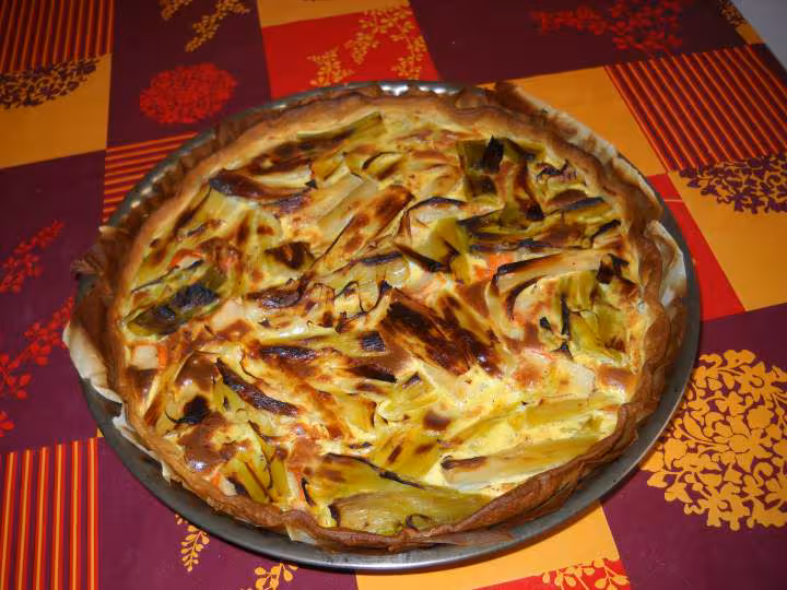 Tarte poireau surimi