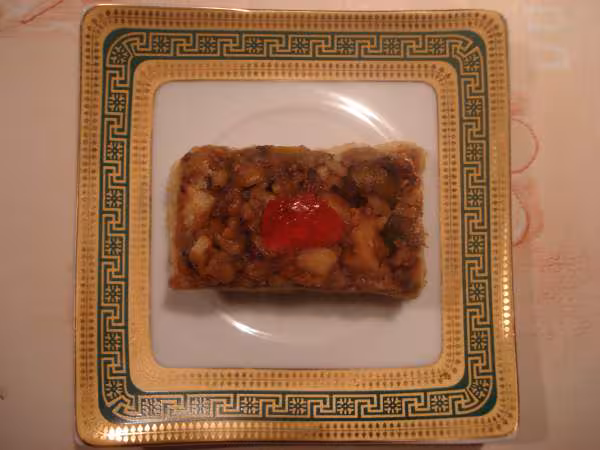 Carres aux fruits secs vue de dessus