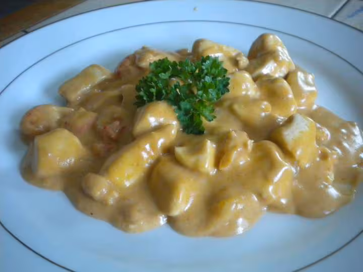 Blancs de poulet aux ecrevisses sauce homardine