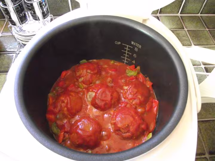 Boulettes aux epices et poivrons