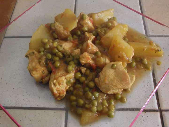 Dinde aux petits pois
