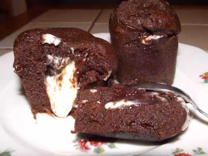 Fondant micro vap coeur choc blanc
