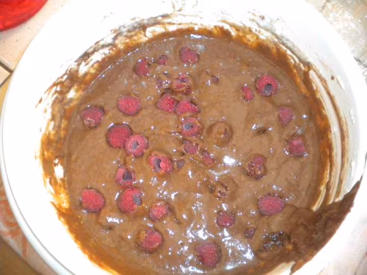 Gateau choco framboise