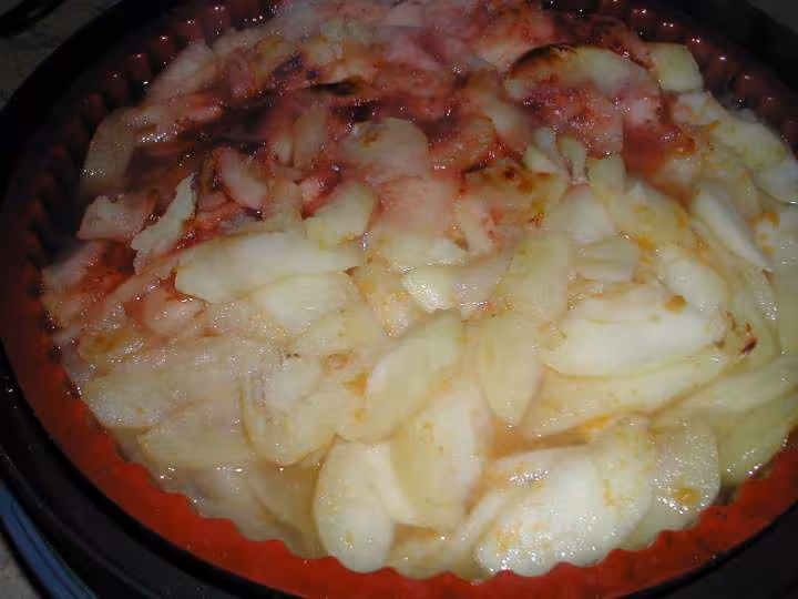 Pommes a la confiture cuites dans le tarte express