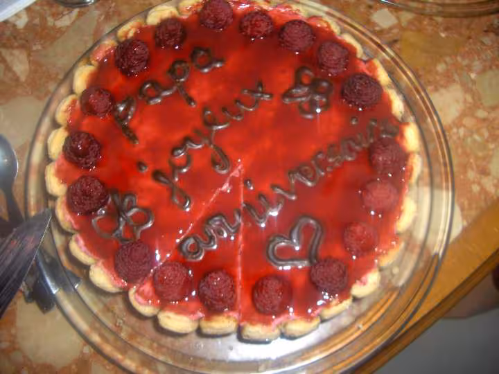 Bavarois aux framboises a ma facon