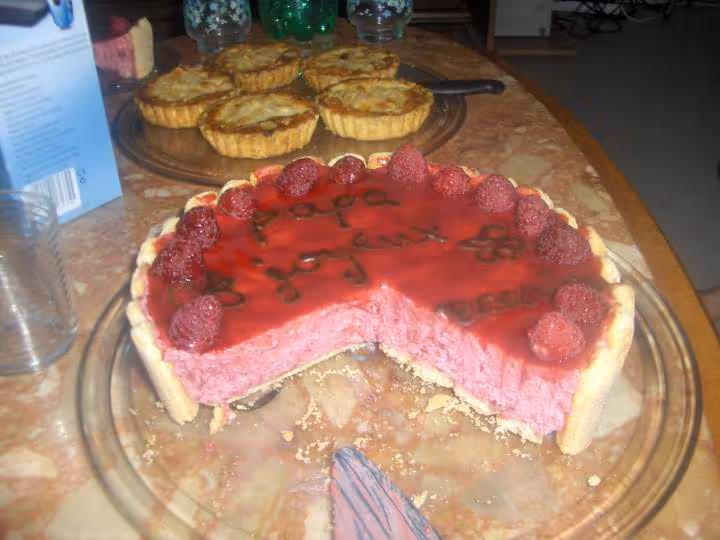 Bavarois aux framboises a ma facon