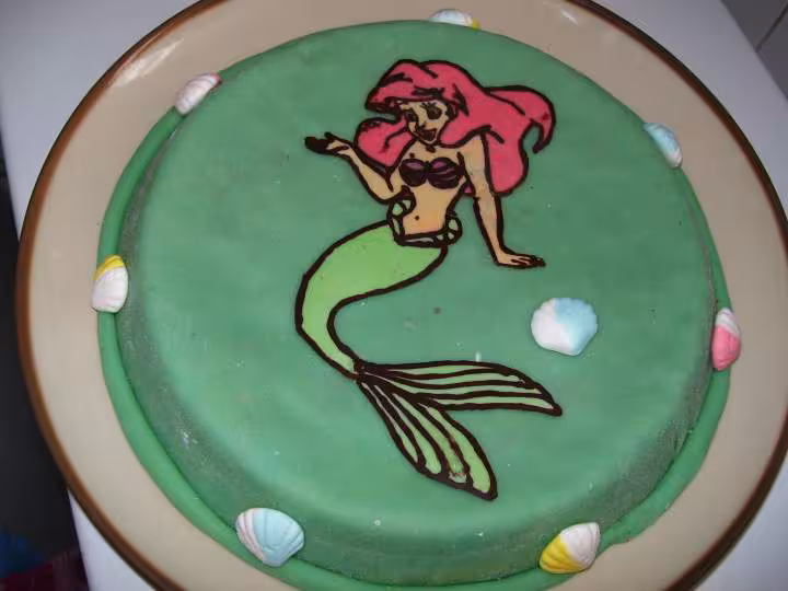 Gateau d anniversaire la petite sirene