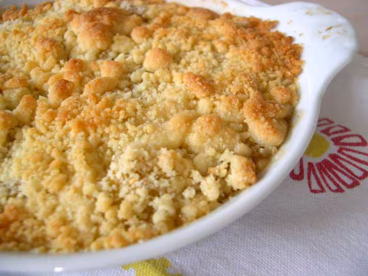 Crumble pommes et caramel