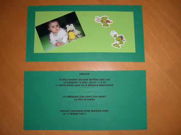 Faire part bapteme