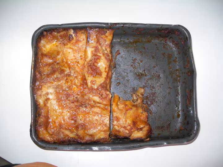 Mes lasagnes aux aubergines apres cuisson et degustation