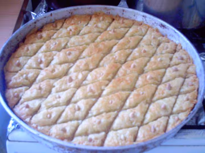 Baklawa sortant du four