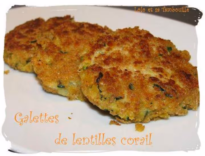 Galettes de lentilles corail