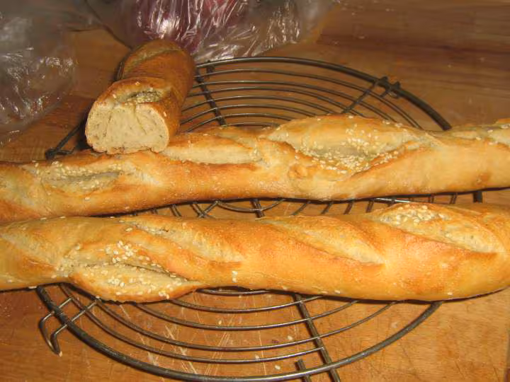 Baguettes roulees au sesame
