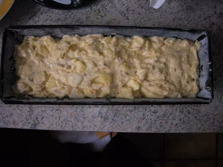 Cake aux pomme poires et noix