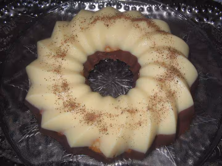 Flan vanille choco et boudoirs