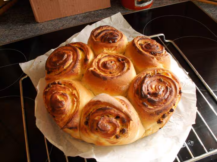 Chinois brioche aux flocons au chocolat